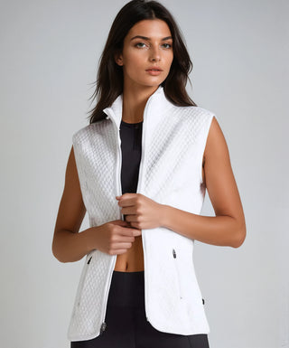 Quilted Lightweight Athletic Vest - White